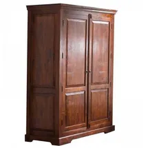 MASSIVMOEBEL24.DE Kleiderschrank OXFORD 140 x 200 x 65 cm Braun