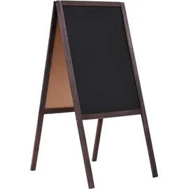 vidaXL Tafel Kundenstopper Doppelseitig Zedernholz Freistehend 40×60cm