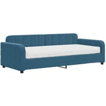 vidaXL Tagesbett mit Matratze 90 x 200 cm blau