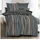 KAEPPEL Curvy Gestreift Grau 240 x 220 cm + 2 x 80 x 80 cm