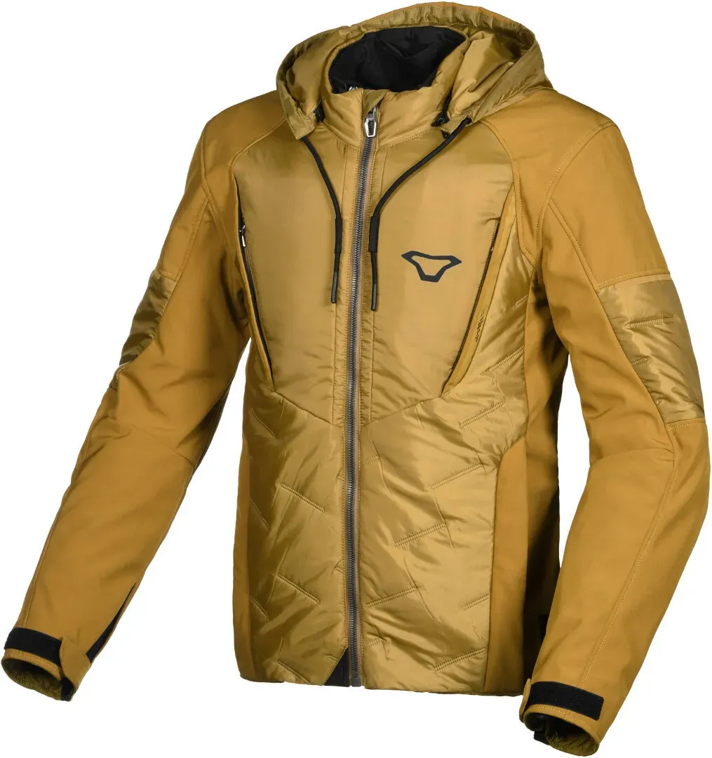 Macna Cocoon waterdichte motorfiets textiel jas, geel, 2XL Voorman