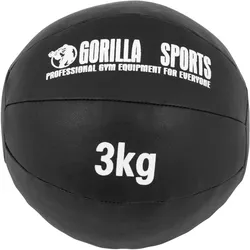 Medizinball aus Leder in Schwarz 1 - 10 kg 3kg