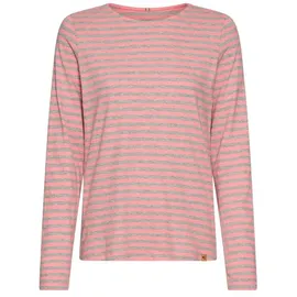 CAMEL ACTIVE Langarmshirt aus reiner Baumwolle in grey melange stripes | Gr.: M