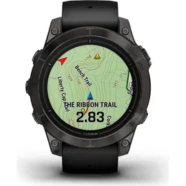 Garmin Epix Pro (Gen 2) Sapphire 47 mm schwarz/carbongrau Titan mit Silikonarmband