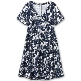 sheego Cocktailkleid Etuikleid Blau 52
