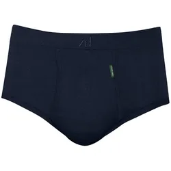 zd ZERO DEFECTS Herren Slip - "Saturno", Soja-Garn, Eingriff, Unterhose, atmungsaktiv, einfarbig Dunkelblau S