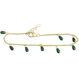 Celesta 925 Sterling Silber vergoldet Malachit