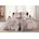 Linon rosa/grau 135 x 200 cm 80 x 80 cm