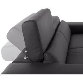W.Schillig Couch Leder 2-Sitzer Schwarz