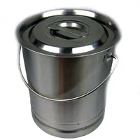 Airbrush-City Eimer Edelstahl 8 Liter Deckel und Skala