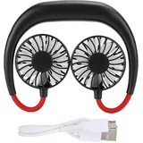Wiederaufladbarer Usb-nackenventilator Mit 3 Geschwindigkeitsstufen – Schwarz, Freihändig Nutzbar Für Sport