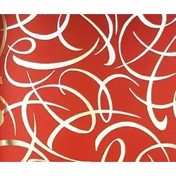 Clairefontaine Geschenkpapier Premium 80g, Rolle 50x0,70m, rote Arabesken - Rot 211894C