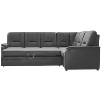 polsterpower Ecksofa - Miro grau - mit Funktionspaket - rechts Sofa