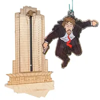 Fowybe Hans Gruber Interaktiver Adventskalender - Countdown-Weihnachtskalender aus Holz,Hans Gruber Falling Off Christmas Countdown Kalender (Kalender+Ornament)