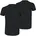 Herren T-Shirt 2er Pack Basic Crew Tee Vorteilspack Rundhals Kurzarm uni Schwarz M