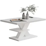 CASARIA Couchtisch Detroit Weiß Eiche 90 x 60 x 45 cm
