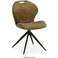 omg design Esszimmerstuhl River Polyester schwarz 2er Set