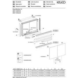 Keuco Royal Modular 2.0 1000 mm silber