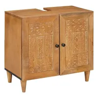 VidaXL Badezimmer Schrank Wandmontiert Hellbraun 62 x 33 x