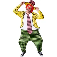 dressforfun tectake Herrenkostüm Clown | Kostüm + Clown-Nase und Hut | Clown-Kostüm Fasching (L | Nr. 300789)