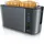 Arendo Edelstahl Toaster Langschlitz Cool Grey