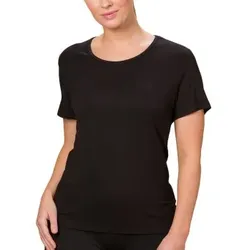 Trofe Bamboo Solids T-shirt Schwarz Bambus Medium Damen