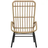 vidaXL Polyrattan Gartenstuhl 73 x 53,5 x 90 cm hellbraun