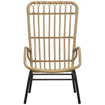 vidaXL Polyrattan Gartenstuhl 73 x 53,5 x 90 cm hellbraun