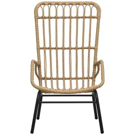 vidaXL Polyrattan Gartenstuhl 73 x 53,5 x 90 cm hellbraun