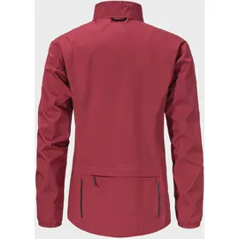 Schöffel Jacket Style Lurbek WMS, wasserdichte Fahrradjacke mit radspezifischer Passform, ultraleichte Regenjacke mit Rückentasche, atmungsaktiv, merlot, 44