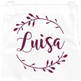 SpecialMe Personalisierte Kinderschürze mit Namen Mädchen Jungen Wunschname Kochschürze/Backschürze Kinder weiss-bordeaux 6-10 Jahre - 6 Jahre