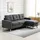 Homcom Ecksofa Leinen, Gummiholz