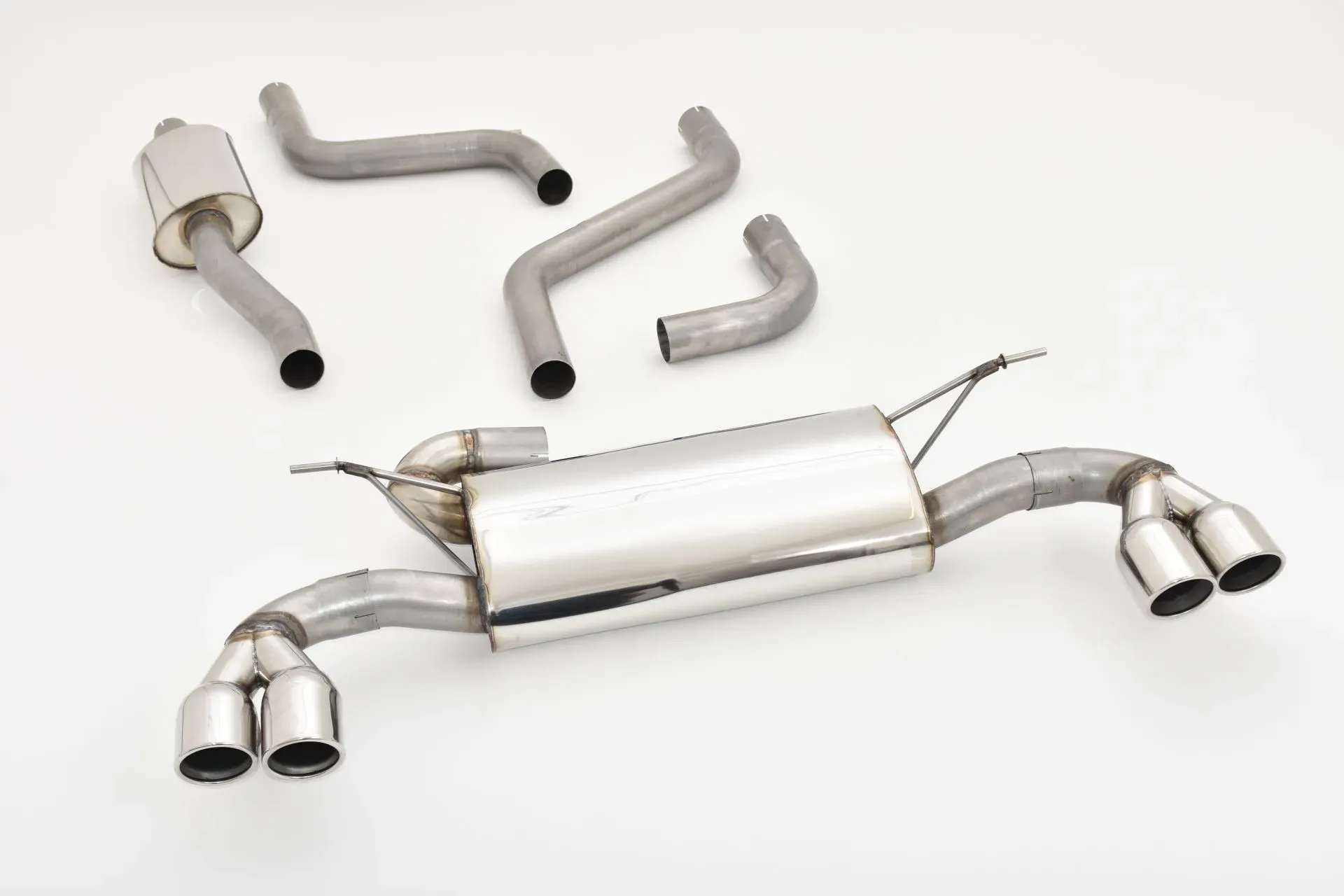Friedrich Motorsport Gruppe A Duplex-Anlage Sportauspuff für Ford Focus 4 DEH