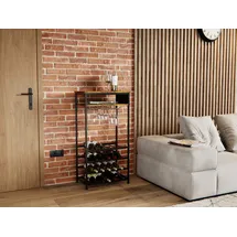 LENMAR Weinregal 7-30 Flaschen 40 x 30 x 100 cm Schwarz