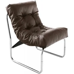 Lounge Stuhl Synthetik Braun | Modularer Sessel mit Verbindungsclips | Loungesessel für Wohnzimmer | Modernes Design | Kadima Design
