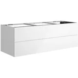 Neoro Waschbeckenunterschrank n50 2 Auszüge 140 x 47 cm Weiß