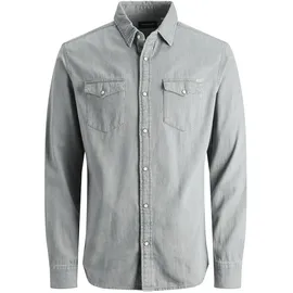 JACK & JONES Essential Sheridan Langarmhemd Light Grey Denim S