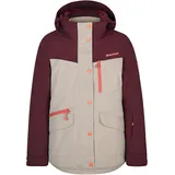 Ziener Mädchen ANOKI Ski-Jacke, Winterjacke | wasserdicht, winddicht, warm, silver beige tex, 128