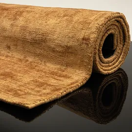 Tom Tailor Viskose-Teppich Shine uni 430 ocher 300x400 cm