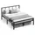 VASAGLE Metallbett 140 x 200 cm Schwarz