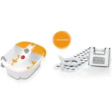 Medisana FS 883 Fußsprudelbad mit Fußreflexzonenmassage - elektrisches Fußbad, Wärmefunktion, Vibrationsmassage, Pediküre-Aufsätzen + BBS Luftsprudelbad, mit Aromaspender, 3 Intensitätsstufen