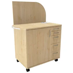 fm Sidney Bürowagen ahorn 3 Ebenen 124,0 x 64,2 x 150,0 cm