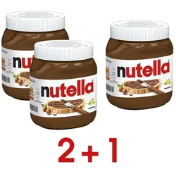 Nutella 3x Nougatcreme »nutella« 450g weiß