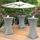 Beautissu Stehtischhusse Stretch Silber Ø 70 cm 5er Set