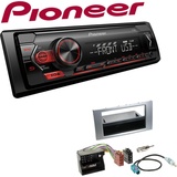 Pioneer 1-DIN Autoradio USB AUX Android Set für Ford Fusion Facelift silber