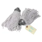 GarPet Wischmopp Ersatz Kopf Set Baumwolle 12 St. Weiß