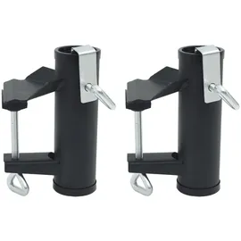 vidaXL Sonnenschirmhalter für Balkon 2 Stk. 25-38 mm Stahl