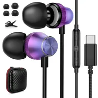 ACANDYA USB C Kopfhörer, USB Typ C Ohrhörer für iPad 10 11 für iPhone 17 Pro Air 16 15 Plus Pixel 10 Pro Fold, kabelgebundene Kopfhörer mit Mikrofon, Lautstärkeregler, Geräuschisolierung, HiFi-Stereo