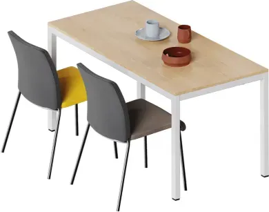 Tischserie FLEXIBEL Quadrattisch Melamin