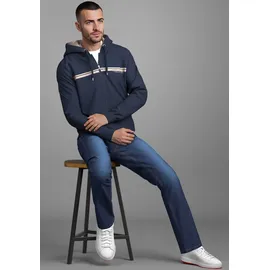 Bruno Banani Sweatjacke moderner Brustprint, Gr. M (48/50), marine, , 77405318-M